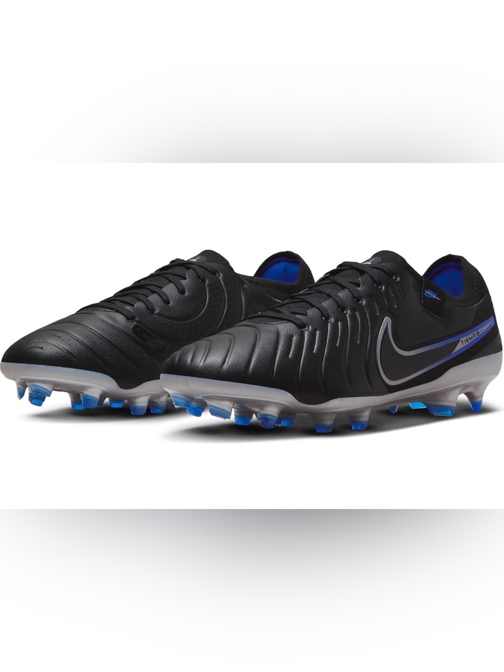 Nike Men's Tiempo Legend 10 Pro FG Black Lace Up Athletic Soccer Cleats. 10.5.